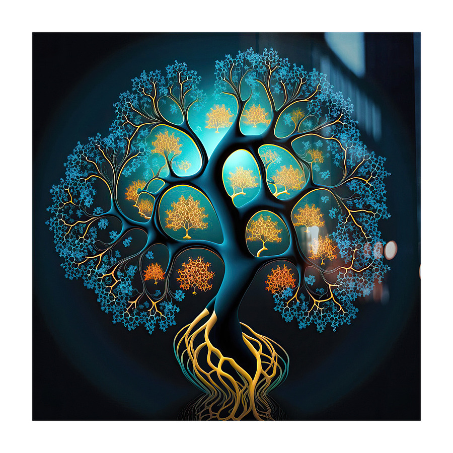 Fractal Tree 50 Picture Frame print