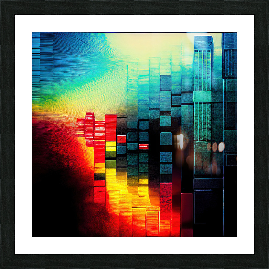 Abstract Digital World 26 Picture Frame print