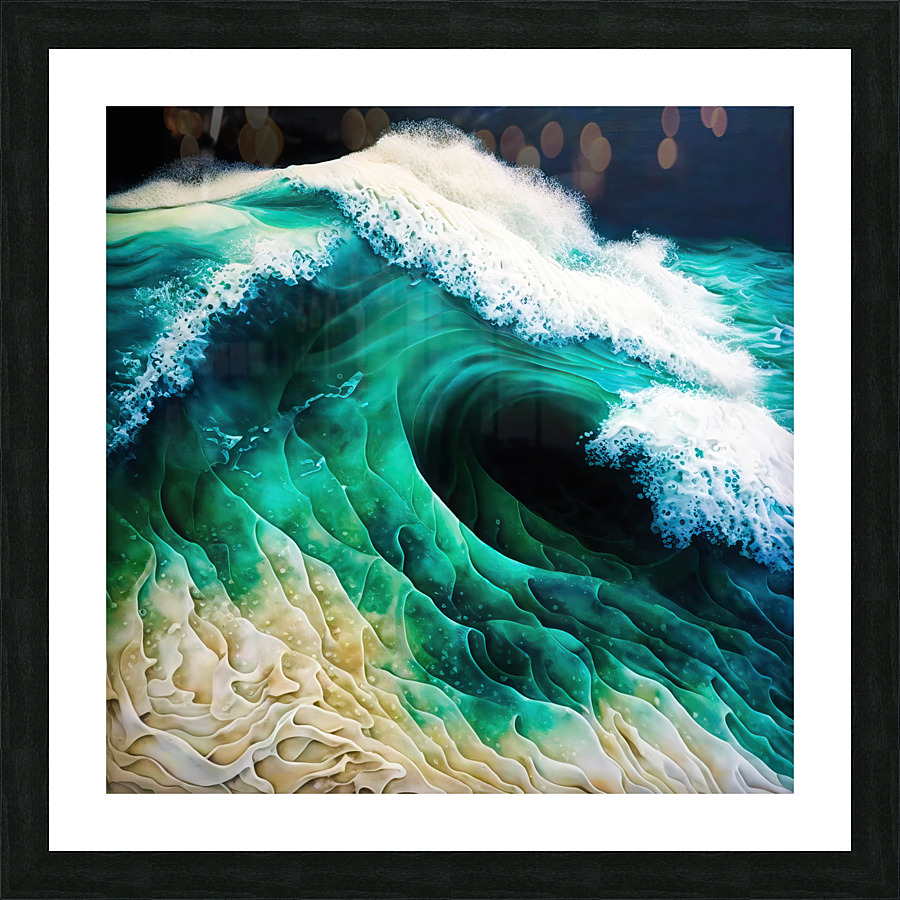 Ocean Waves 01 Picture Frame print