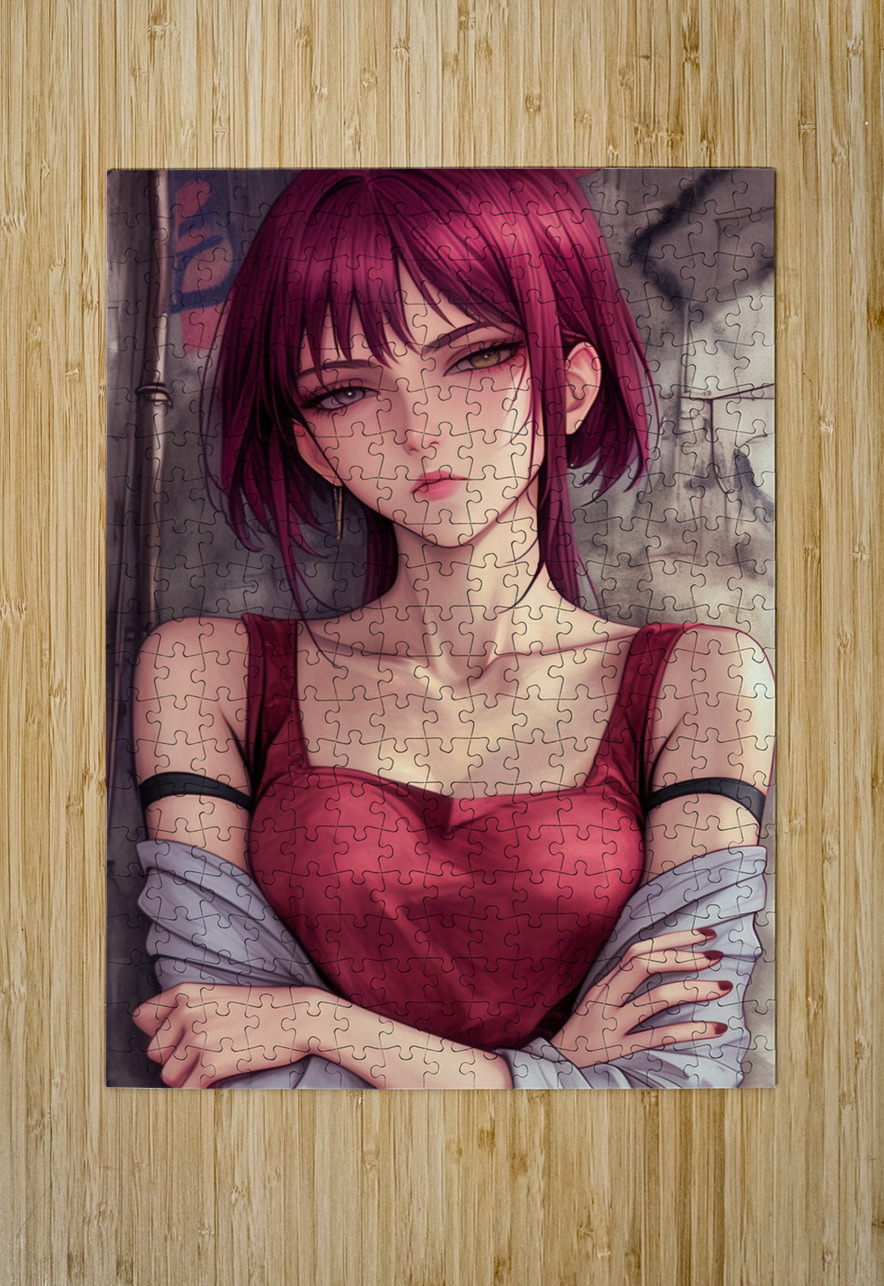 Anime Girl - Sharp Gaze by Matthias Hauser Wall Art