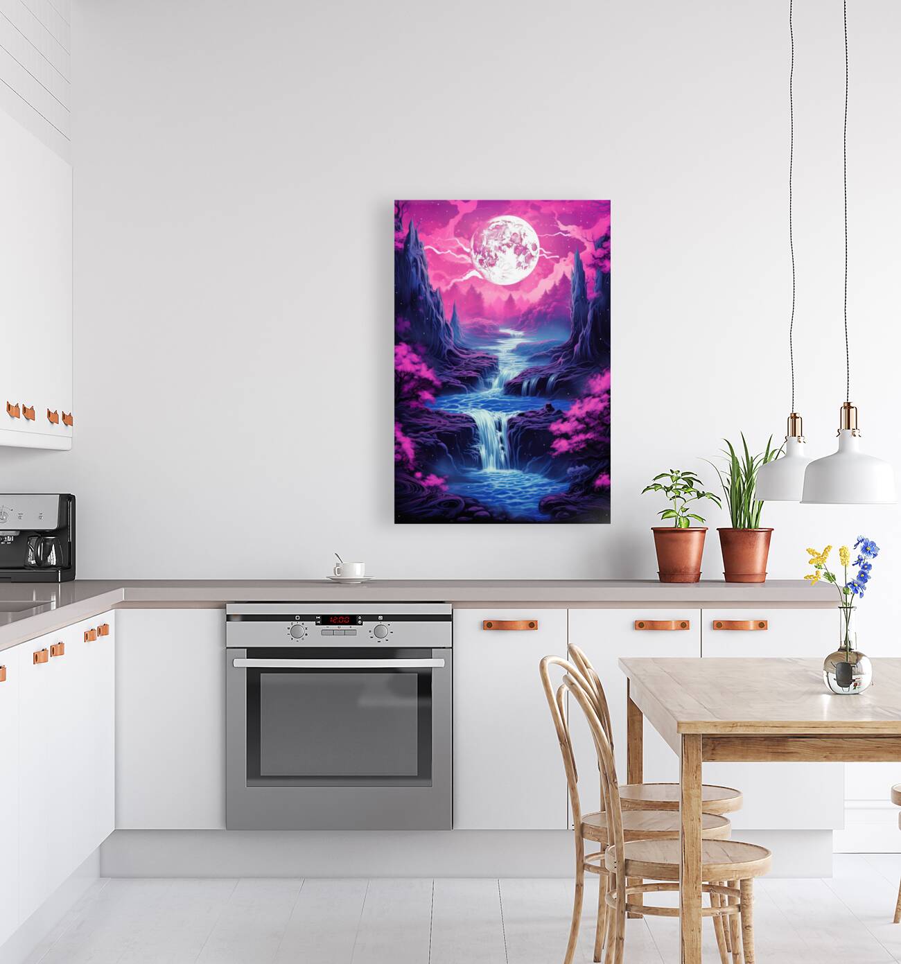 Fantasy Alien Landscape 01 Full Moon Reproduction