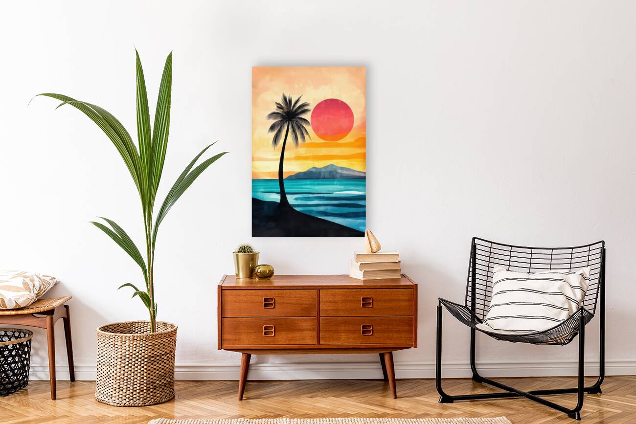 Tropical Tranquility - Ocean Sunset Reproduction