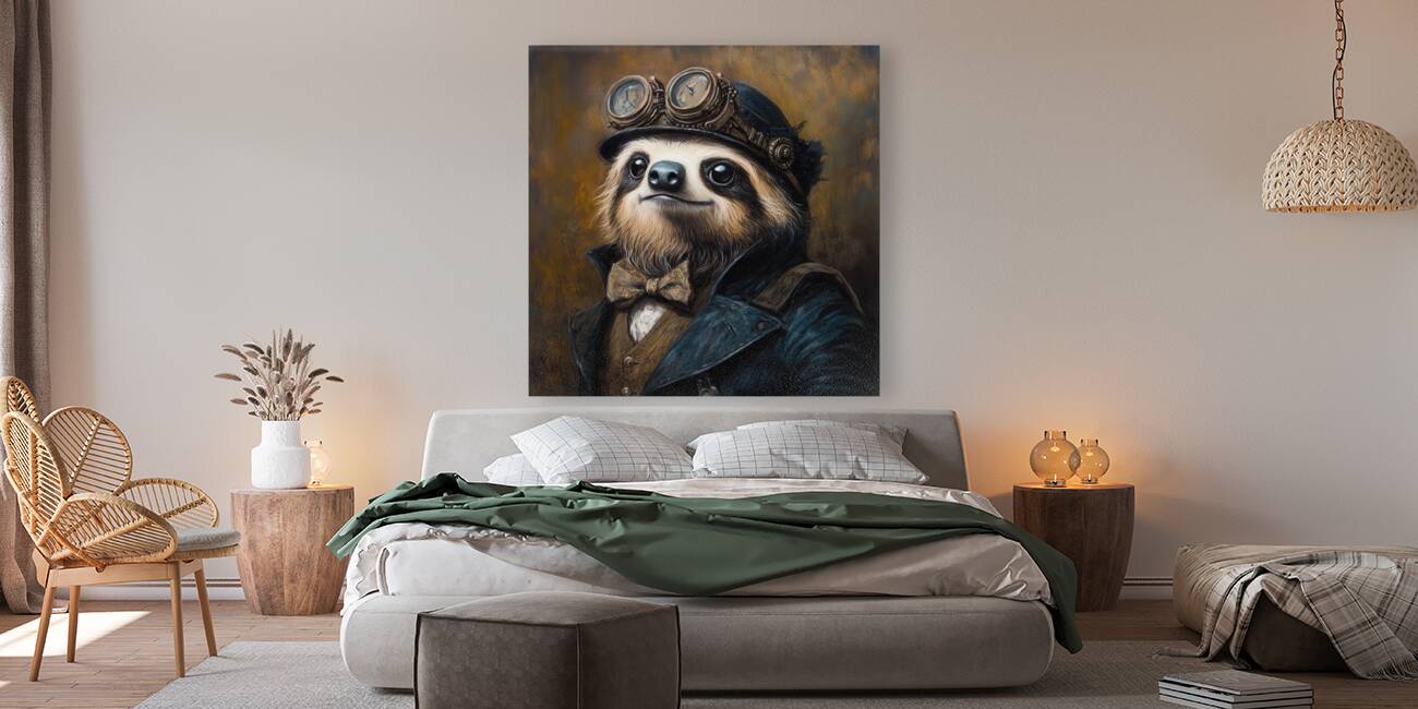 Steampunk Sloth Gentleman Reproduction