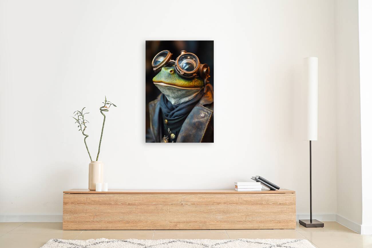 The Steampunk Frog Scholar Reproduction