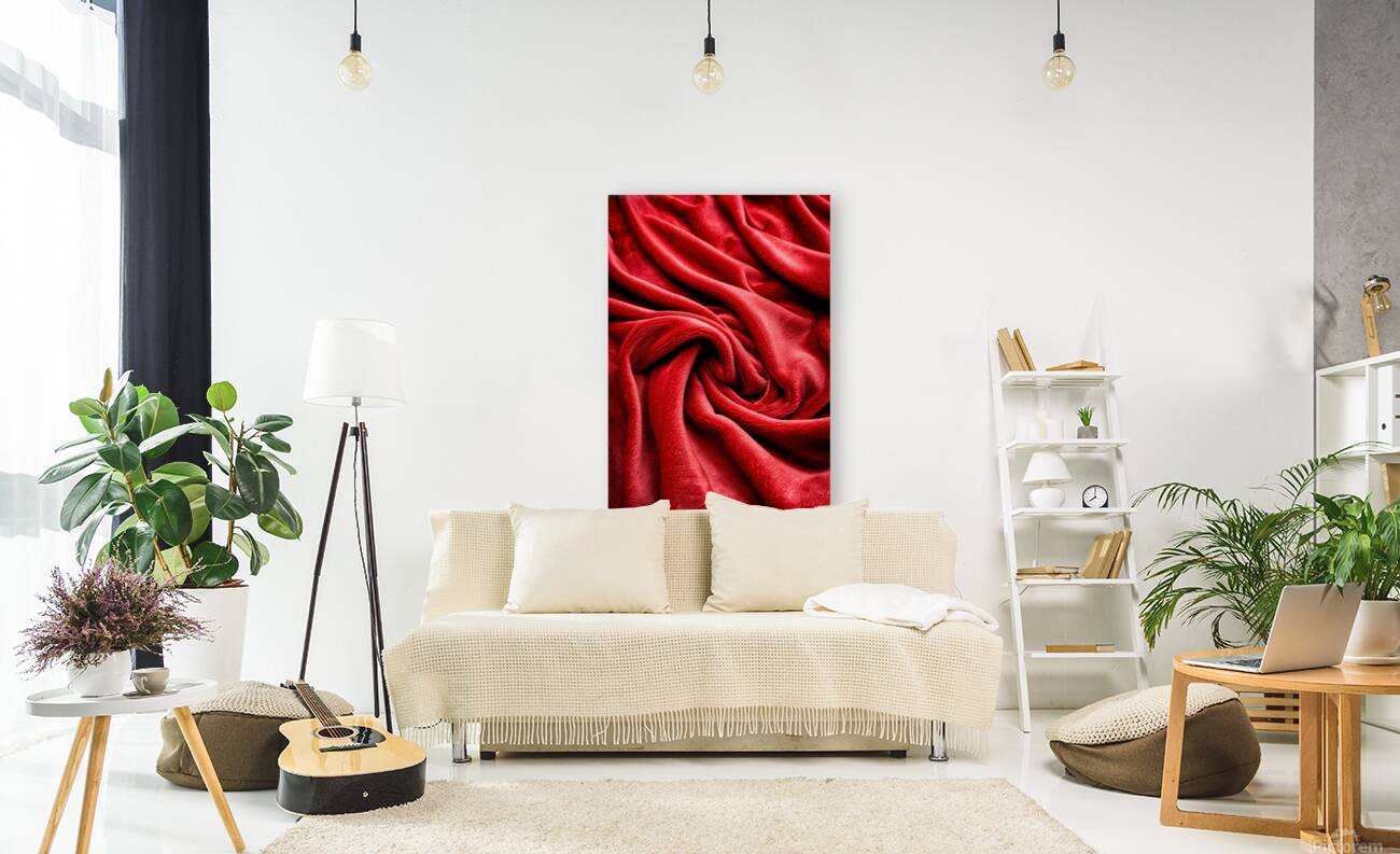 Red Abstract Fabric Reproduction