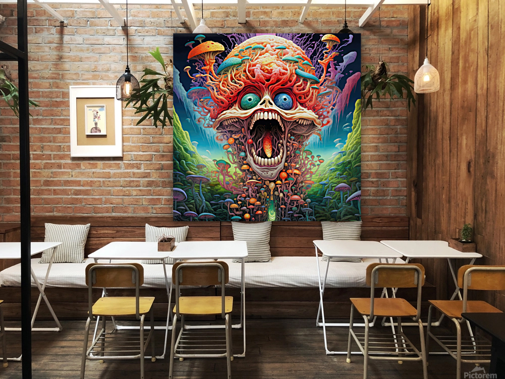 Crazy Psychedelic Mushroom 01 Reproduction