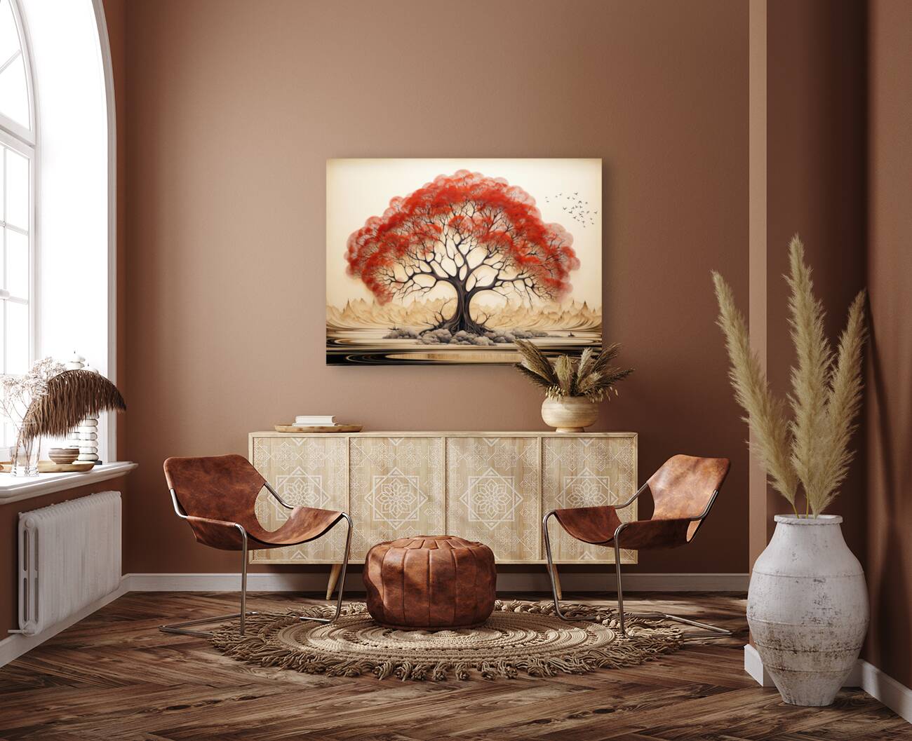 Creative Tree Art 04 Red Reproduction