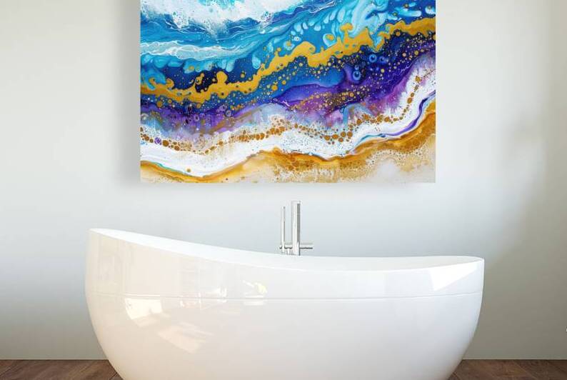 Abstract Art Beach and Ocean 01 by Matthias Hauser