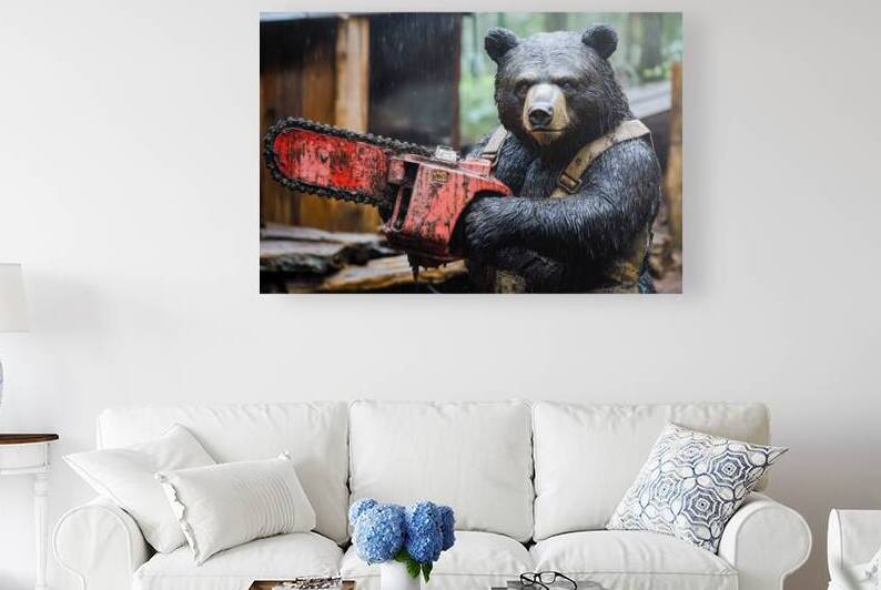 Bear with Chainsaw 01 by Matthias Hauser