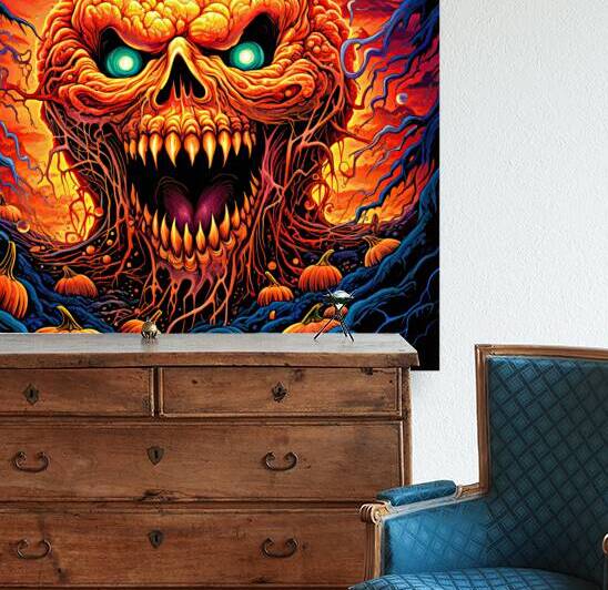Crazy Psychedelic Halloween Pumpkin 01 by Matthias Hauser