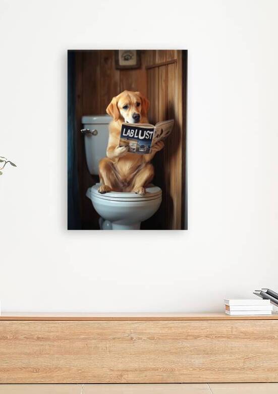 Funny Labrador Dog Bathroom Decor 01 by Matthias Hauser