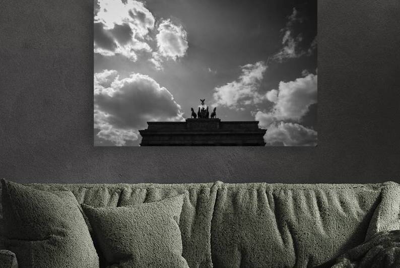 Brandenburg Gate Berlin Black and White 01 by Matthias Hauser