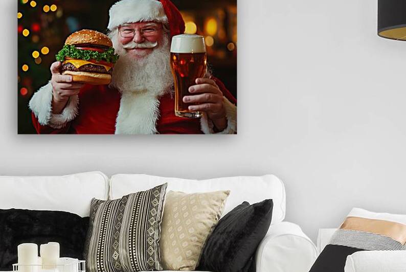 Santa Holiday Feast with Burger and Beer by Matthias Hauser