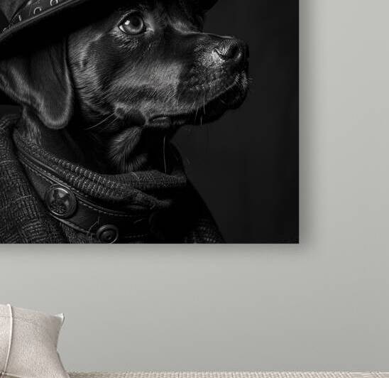 Steampunk Dog Black and White 01 by Matthias Hauser