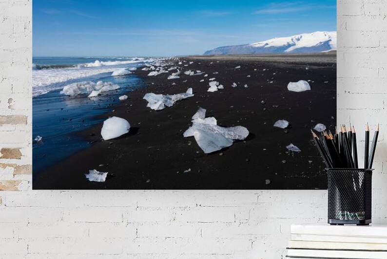 Diamond Beach Iceland - Ice on Black Sand by Matthias Hauser