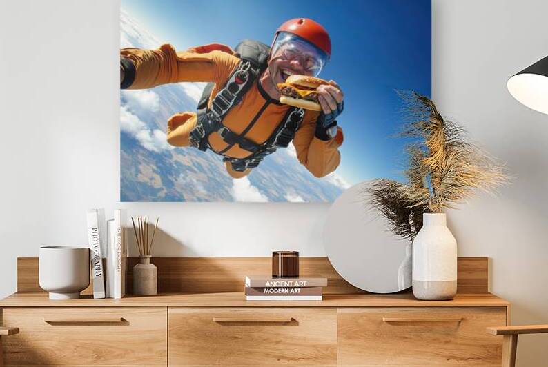 Skydiving Burger Feast by Matthias Hauser