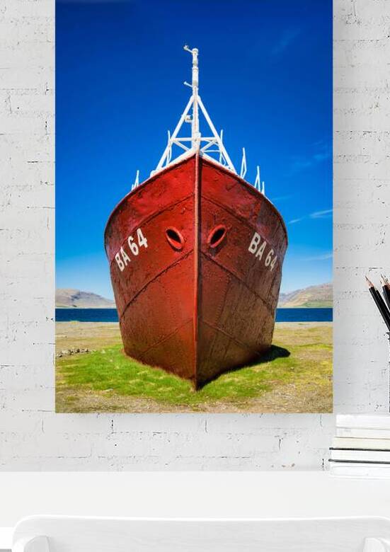 Abandoned red Shipwreck in Iceland by Matthias Hauser