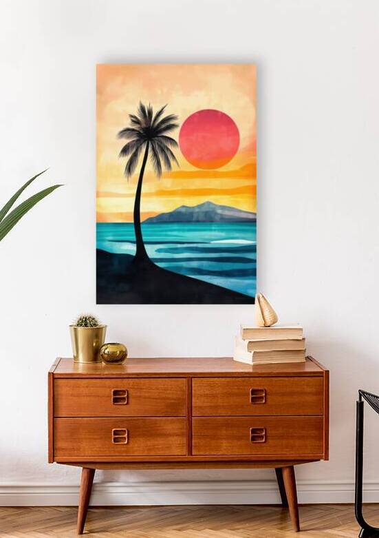 Tropical Tranquility - Ocean Sunset Reproduction