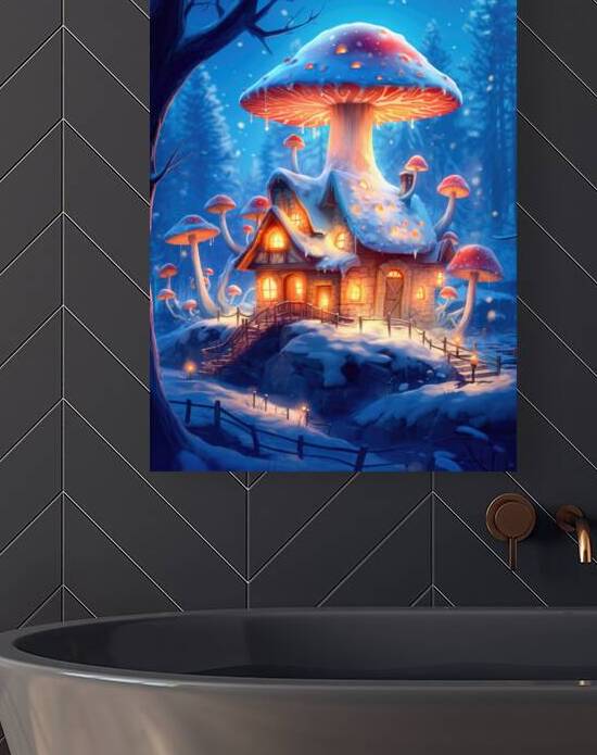 Cozy Mushroom House in Winter 02 by Matthias Hauser