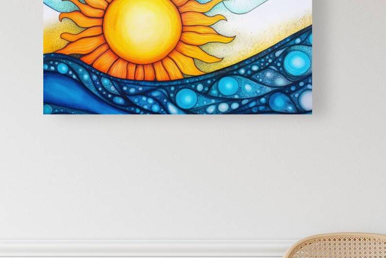 Sunrise Over the Waves Reproduction