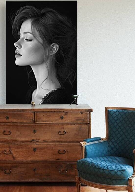 Elegant Woman Portrait Black and White by Matthias Hauser