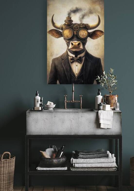 Steampunk Bull Visionary by Matthias Hauser