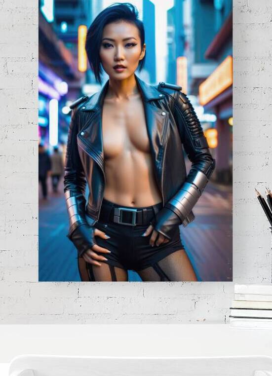 Cyberpunk Girl 08 Sexy and Confident by Matthias Hauser