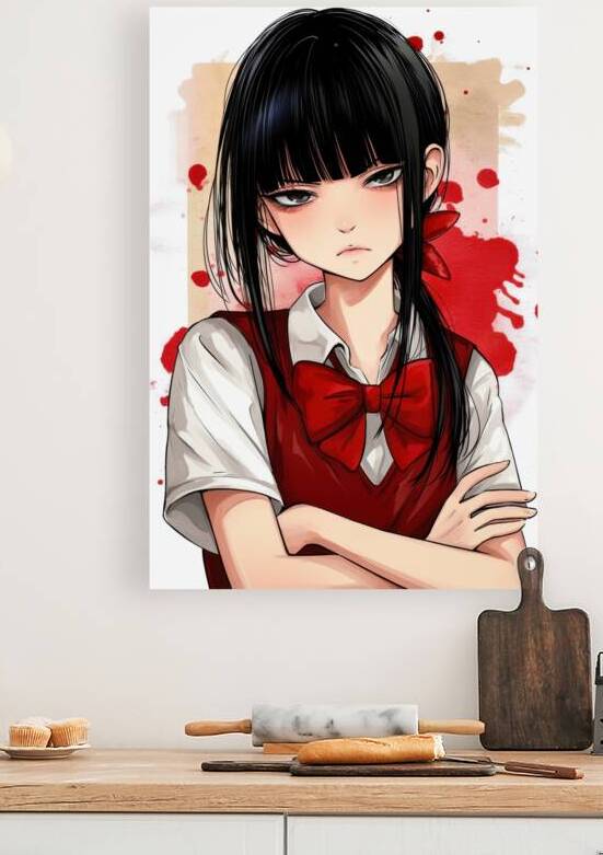 Anime Girl - Defiant Gaze by Matthias Hauser