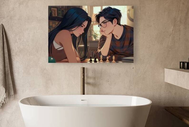 Intimate Chess Duel by Matthias Hauser