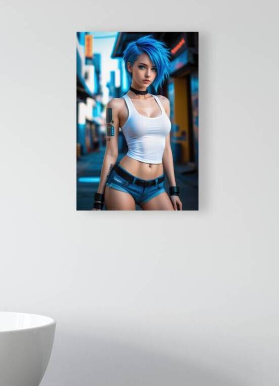 Cyberpunk Girl 06 Futuristic City by Matthias Hauser