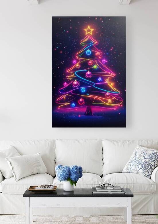 Neon Glow Christmas Tree by Matthias Hauser
