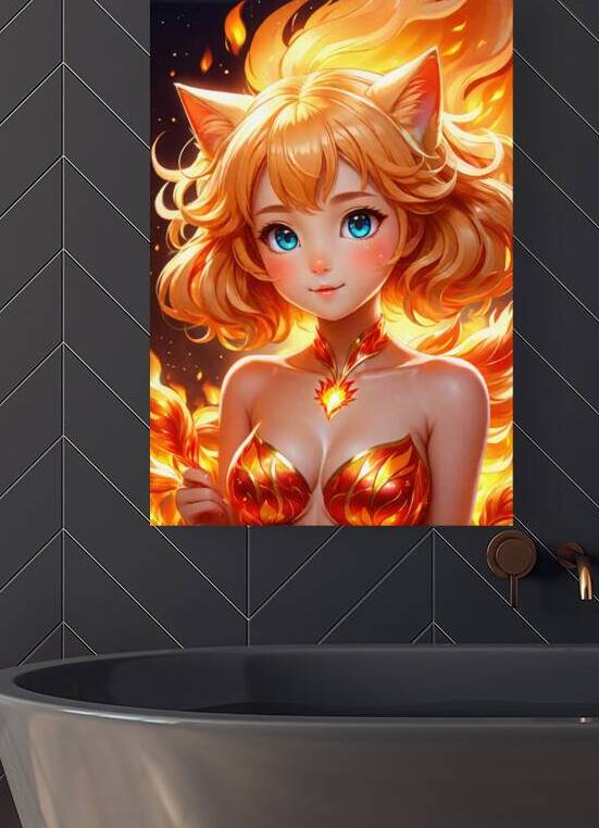 Cute Anime Woman 04 Fiery Fox by Matthias Hauser