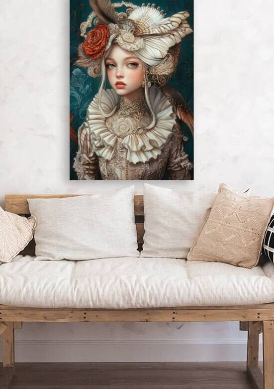 Opulent Elegance - Baroque Noblewoman Portrait by Matthias Hauser