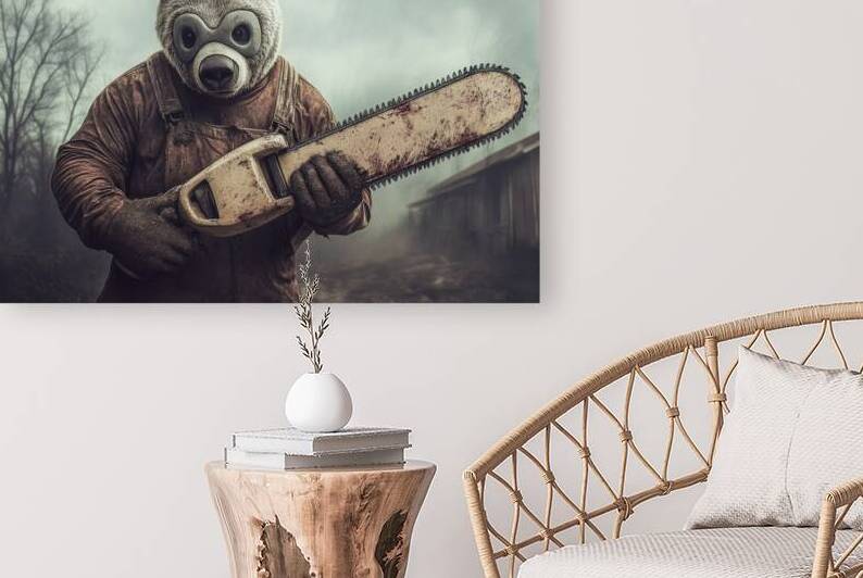 Horror Bear with Chainsaw by Matthias Hauser