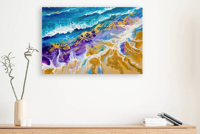 Abstract Art Beach and Ocean 02 by Matthias Hauser