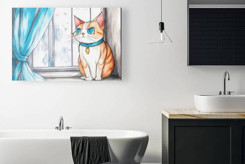 Window Watcher - Contemplative Cat by Matthias Hauser