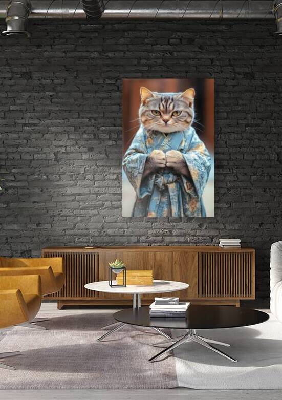 Cute Regal Cat in Kimono by Matthias Hauser
