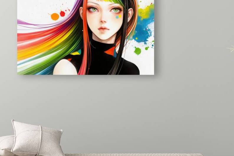 Young Woman with Rainbow Hair by Matthias Hauser