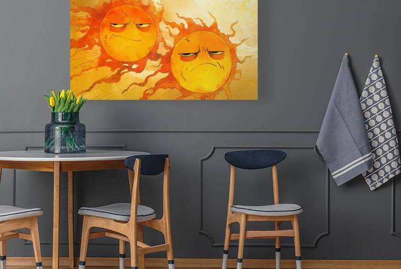 Two Grumpy Suns by Matthias Hauser