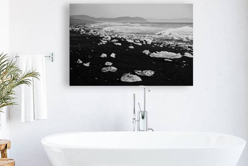 Black and White Serenity at Diamond Beach Iceland by Matthias Hauser