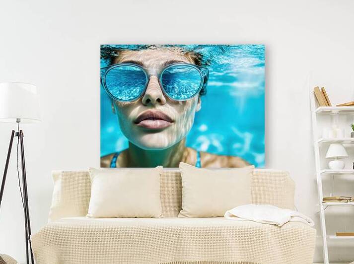 Woman under water - Cool Poolside Elegance by Matthias Hauser