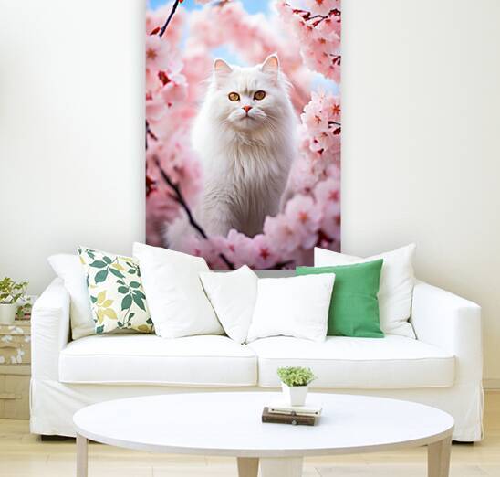 Cat in Spring enjoying Cherry Blossom 01 by Matthias Hauser