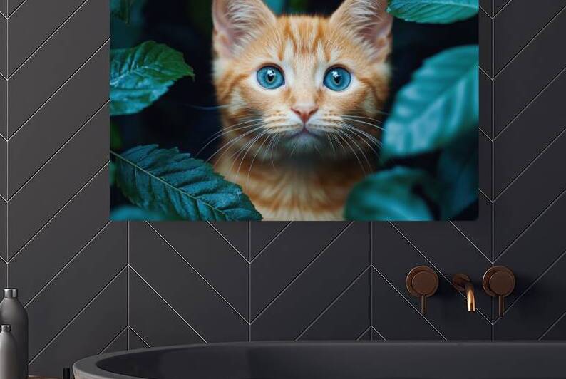 Cat in Nature - Emerald Glance by Matthias Hauser