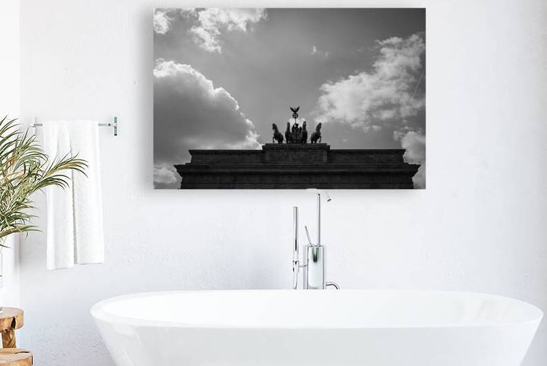 Brandenburg Gate Berlin Black and White 01 by Matthias Hauser