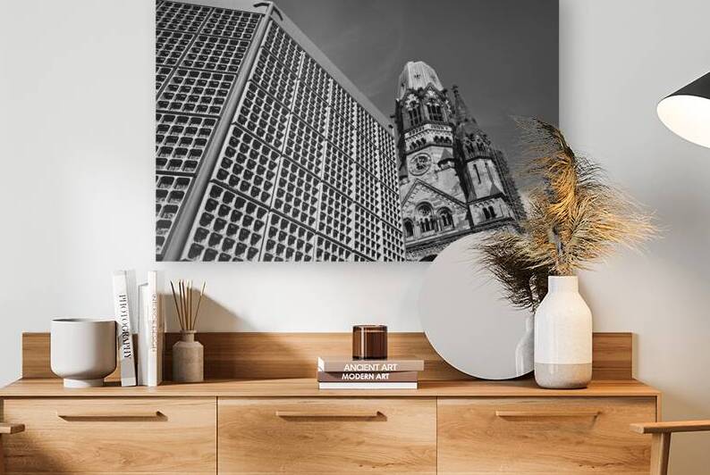 Kaiser Wilhelm Memorial Church in Berlin Black and White by Matthias Hauser