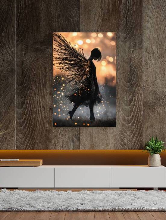 Twilight Silhouette of the Winged Dreamer by Matthias Hauser