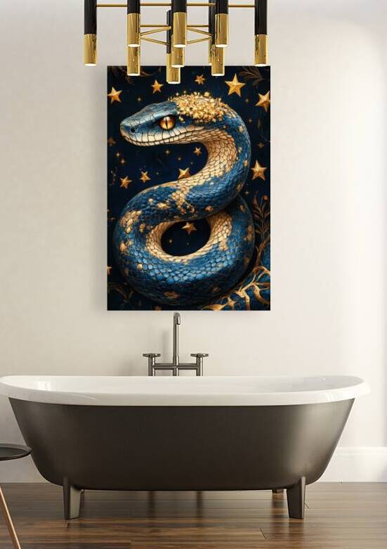 Star-Crowned Serpent - Lunar Majesty by Matthias Hauser