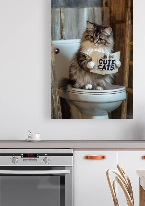 Funny Cat Bathroom Decor 02 by Matthias Hauser