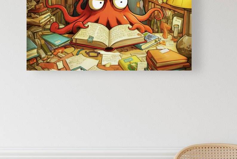 Overwhelmed Octopus Scholar by Matthias Hauser