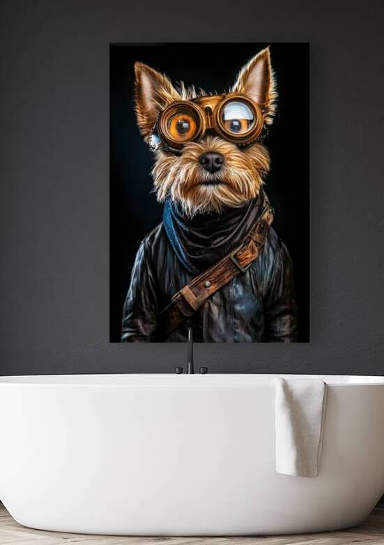 Steampunk Terrier - Adventurous Dog by Matthias Hauser